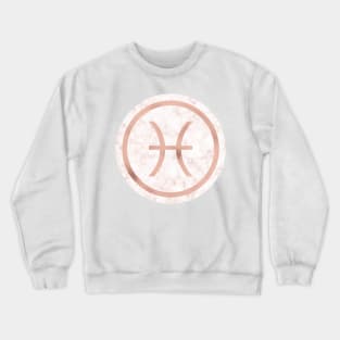 Rose Gold Marble Zodiac - Pisces Crewneck Sweatshirt